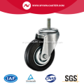 8'' Threaded Stem Swivel Rubber Iron Core Industrial Caster